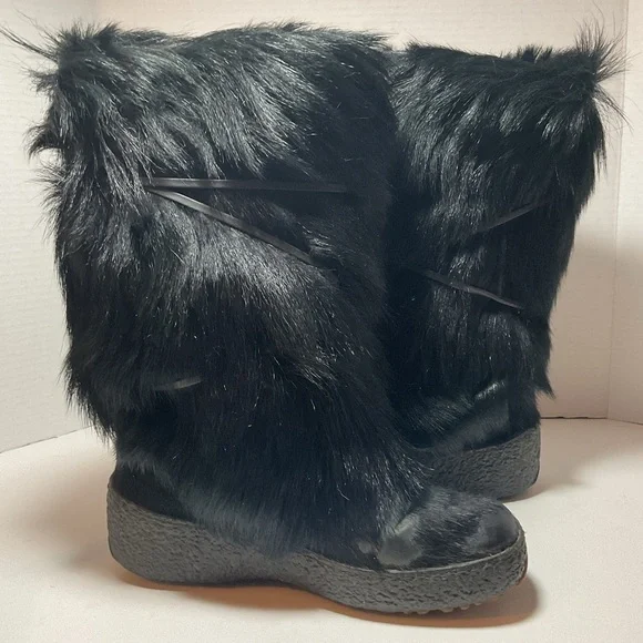 Oscar Sport Vera Gomma Black Winter Boots Italy - Picture 1 of 16